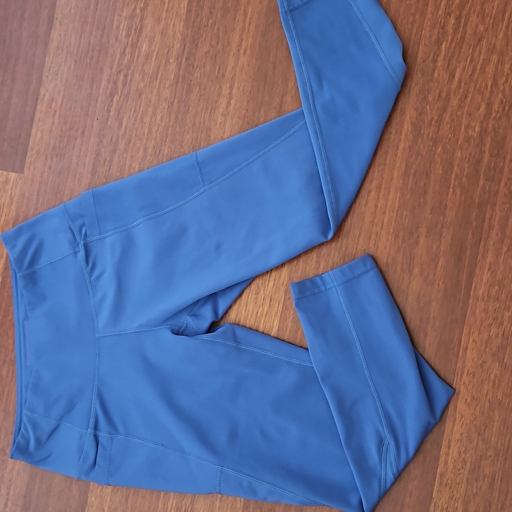 LAUNDRY By Shelli Segal Mid-rise Cropped Leggings Blue Small